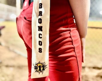 Custom Sports Streamer Towel | Personalized Game Day Towel | Football Softball Baseball