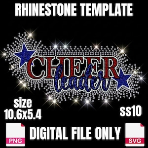 Cheerleader Rhinestone Template | SVG Cut File (Digital Download)
