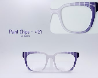 50 Options~Ombre Paint Chip Handcrafted Magnetic Pair Compatible Toppers