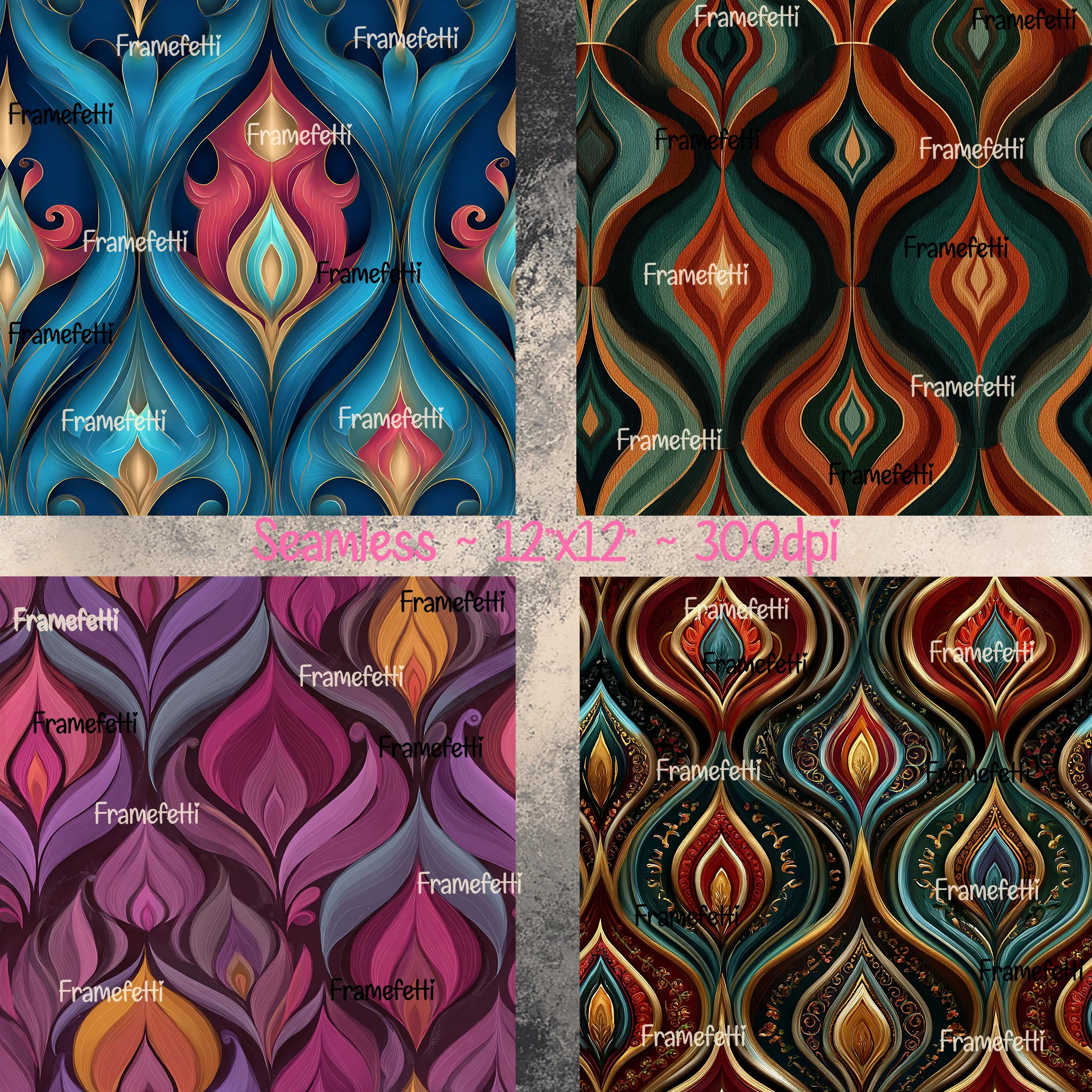 Ogee Patterns Set 1 Seamless Digital Paper - Etsy
