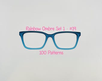 100 Options~Ombre Handcrafted Magnetic Pair Compatible Eyewear Toppers
