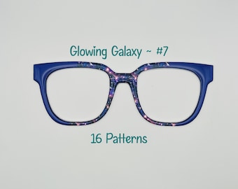 Glowing Galaxy ~ Handcrafted Pair Compatible Toppers - Add Frame Type To Personalization!