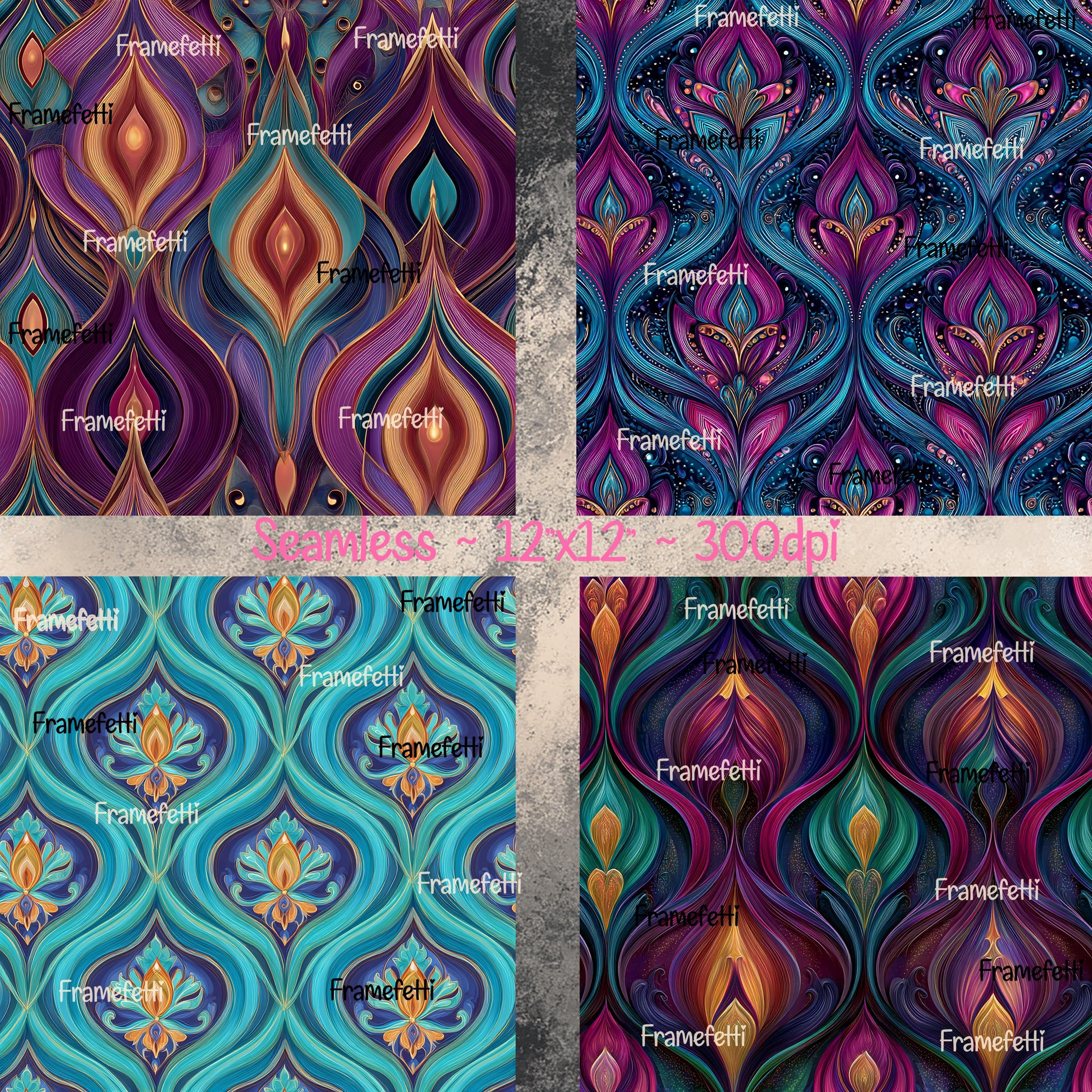 Ogee Patterns Set 1 Seamless Digital Paper - Etsy