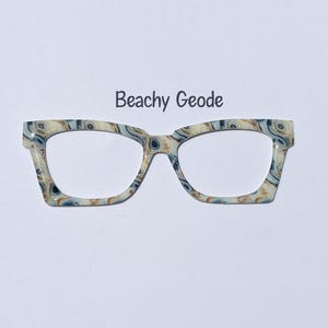 Beachy Geode~Handcrafted Magnetic  Toppers