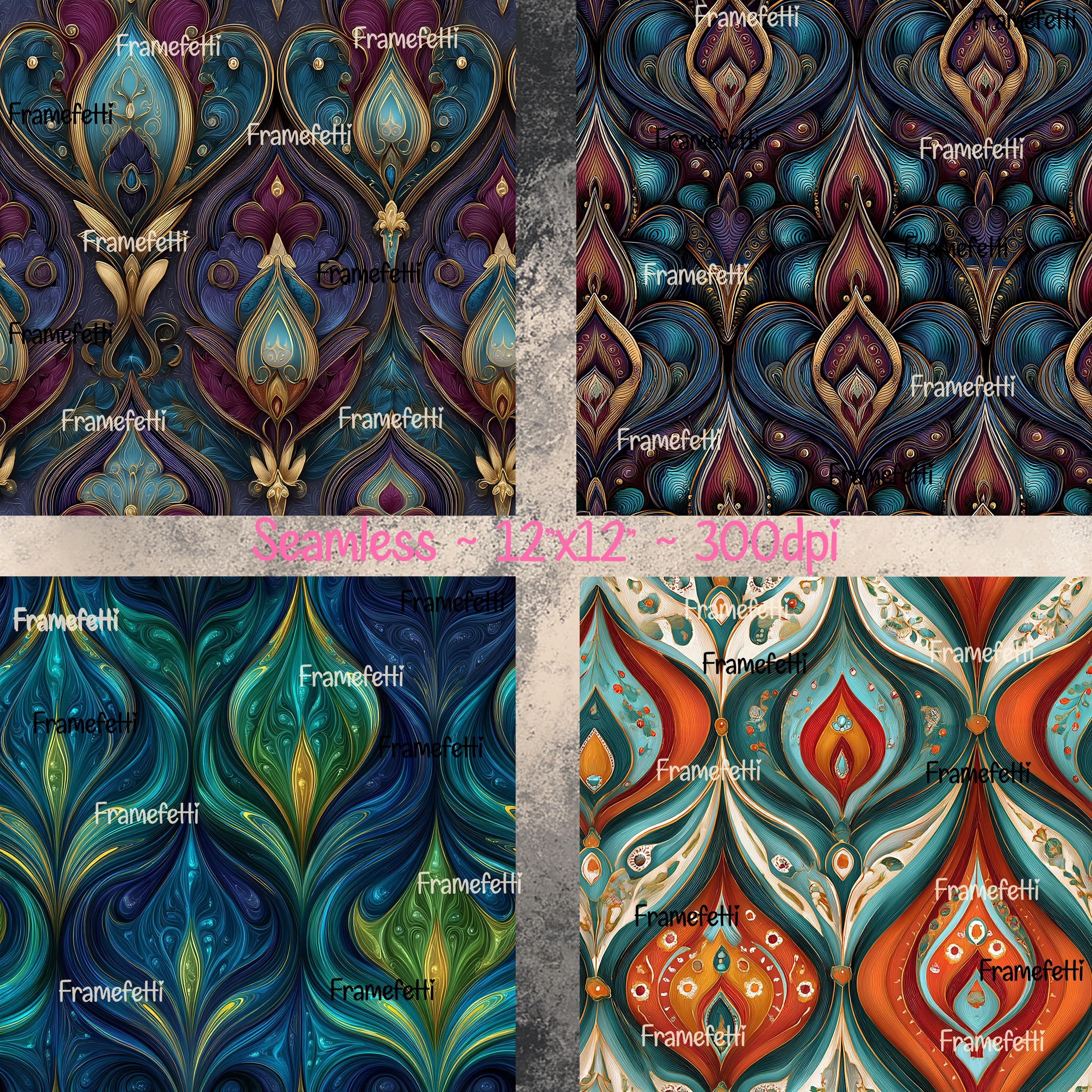 Ogee Patterns Set 1 Seamless Digital Paper - Etsy