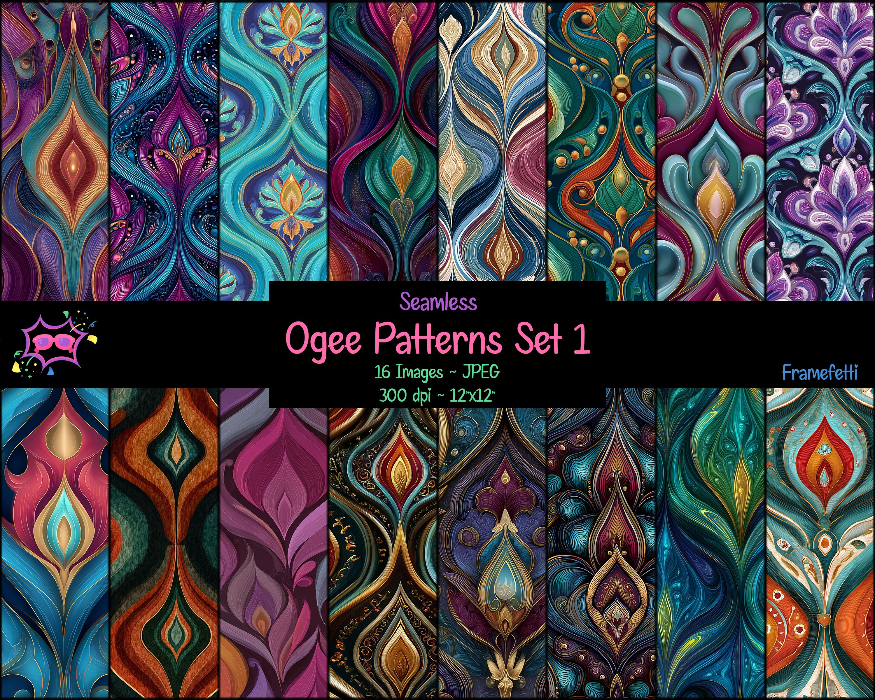 Ogee Patterns Set 1 Seamless Digital Paper - Etsy