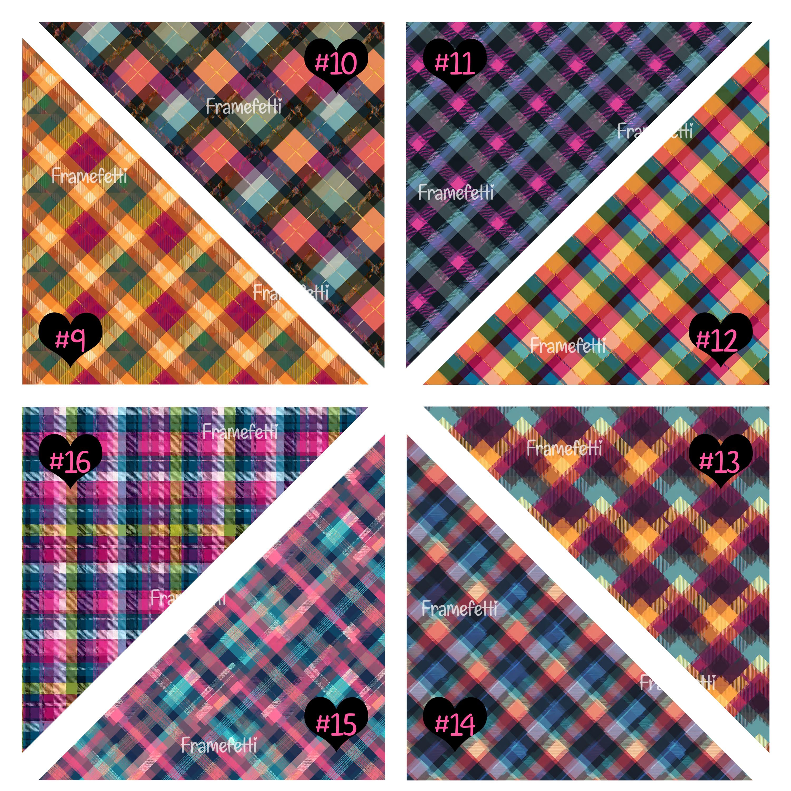 Chromatic Plaid Handcrafted Pair Compatible Toppers - Etsy