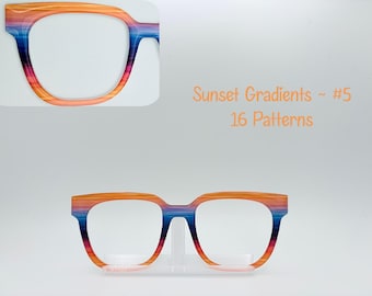 Sunset Gradient ~ Handcrafted Magnetic Pair Compatible Eyewear Toppers