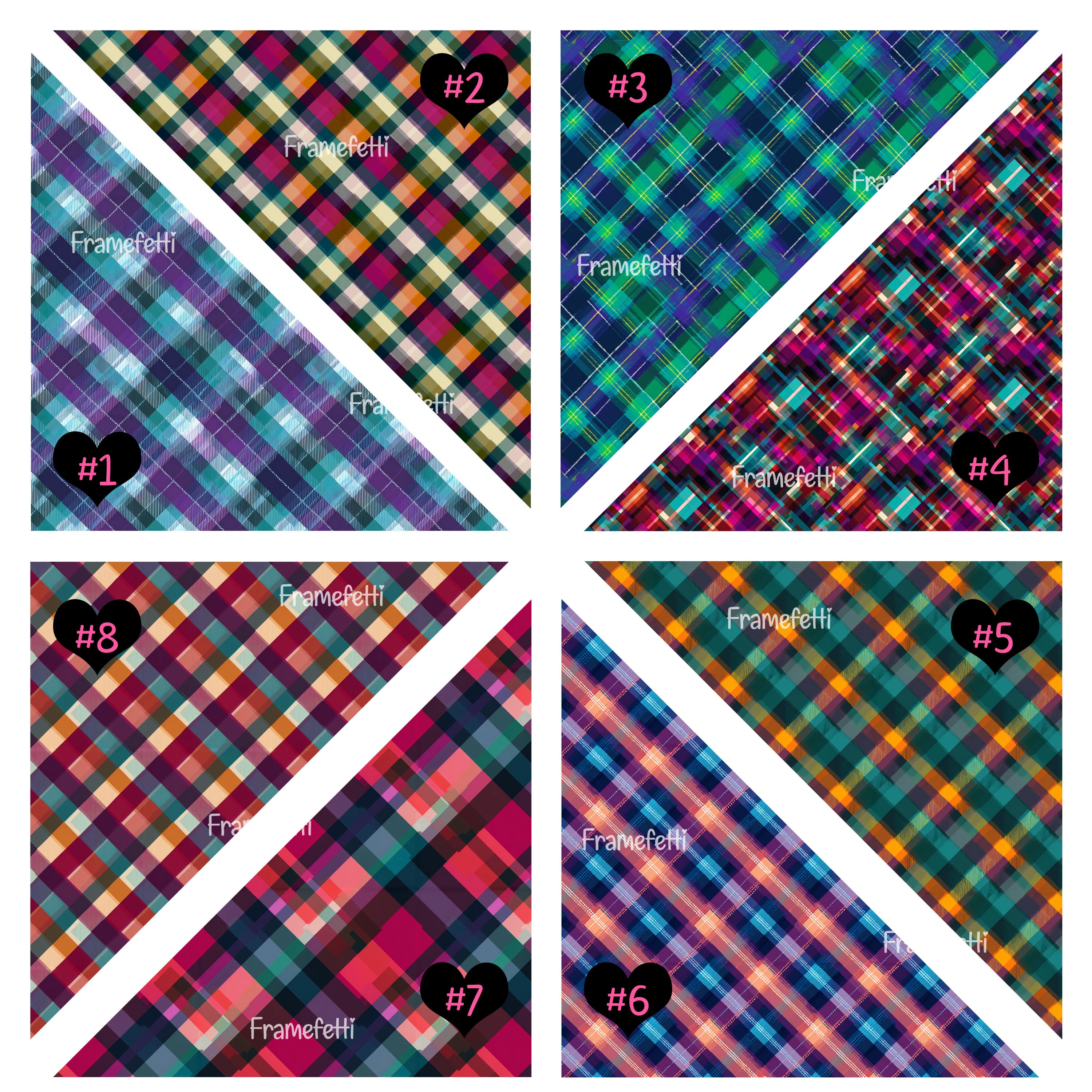 Chromatic Plaid Handcrafted Pair Compatible Toppers - Etsy