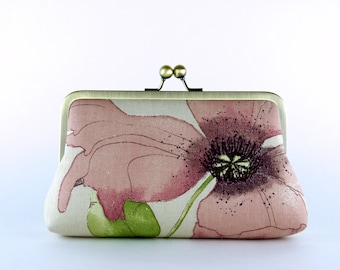 Bridesmaid Romantic Poppy Clutch in Pink