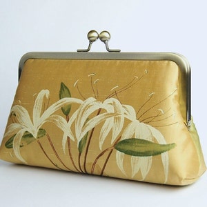 Gold Lily Silk Clutch, the last one image 1