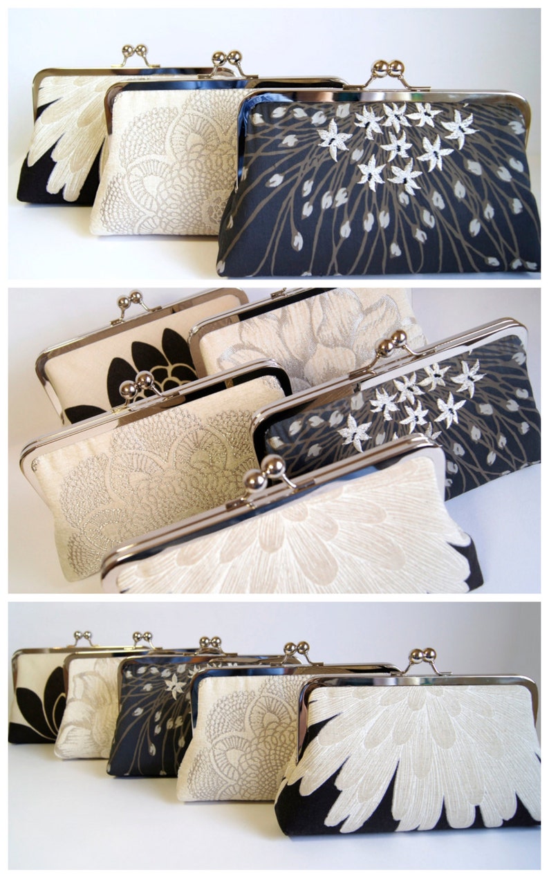 Brocade Velvet Crochet Doily Clutch, Wedding bag, Bridal clutch, Wedding purse, Gift ideas, Perfect Vintage Look image 8