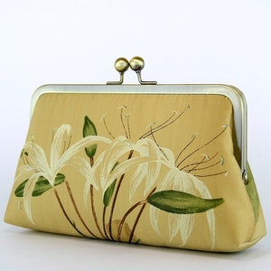 Gold Lily Silk Clutch, the last one image 4