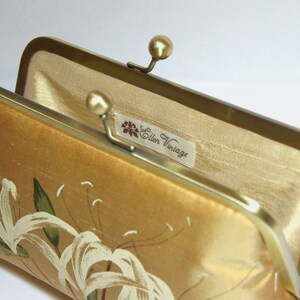 Gold Lily Silk Clutch, the last one image 5