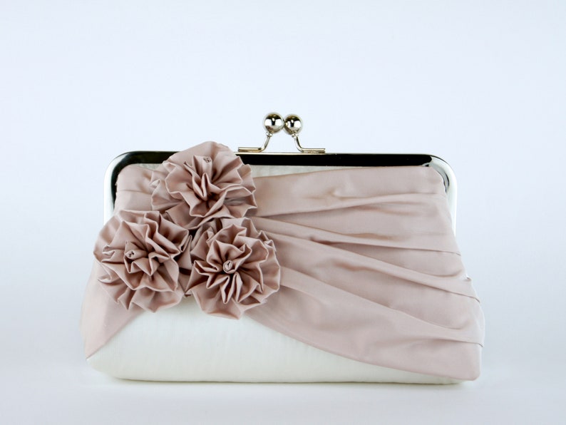ivory bridal clutch bolsa