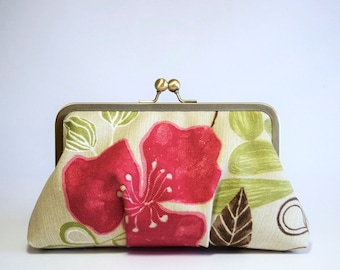 Hot Pink Tropicana Clutch
