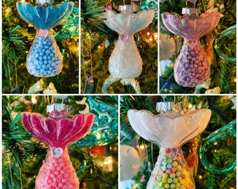 3-D Mermaid Tail Christmas Ornaments