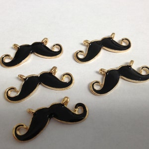 Mustache Enamel Charms image 2