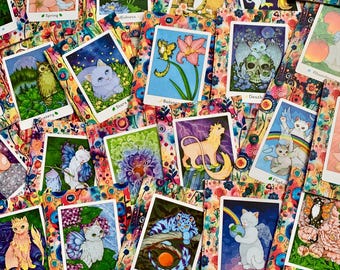 Tarjetas de notas en blanco con sobres para amantes de los gatos, felinos, Cat Affirmation, 6 unidades