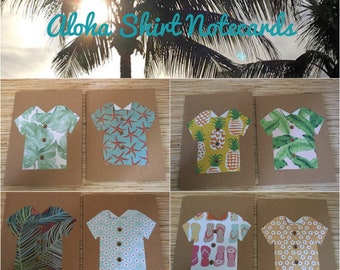 Aloha Hawaiian Shirt Blank Notecards Invitations 8 ct