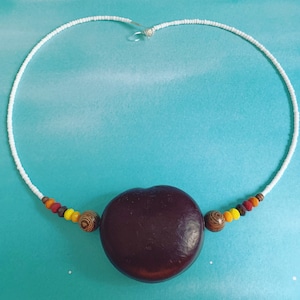 Sea Heart Sea Bean Beaded Necklace