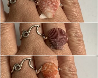 Scallop Shell Mermaids Ring Size 8