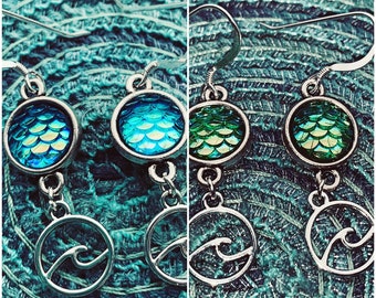 Mermaid Wave  Earrings
