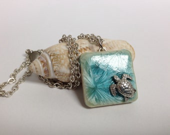 Seaturtle Ceramic Tile Necklace