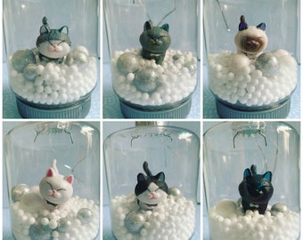 Sassy Cat Christmas Ornaments, Black Cat, White Cat, Gray Cat, Himalayan Cat, Gray Tiger  Cat, Tuxedo Cat Christmas Ornament