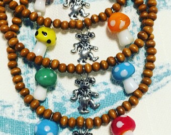 Shroom Dancing Bear Anklet