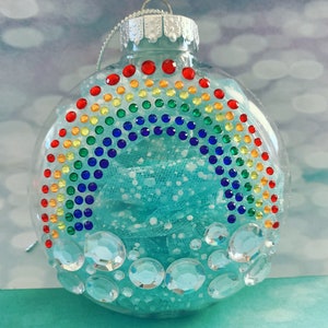 Rainbow Christmas Ornament Pride Ornament Rainbow Ornament 100mm Disc Ornament