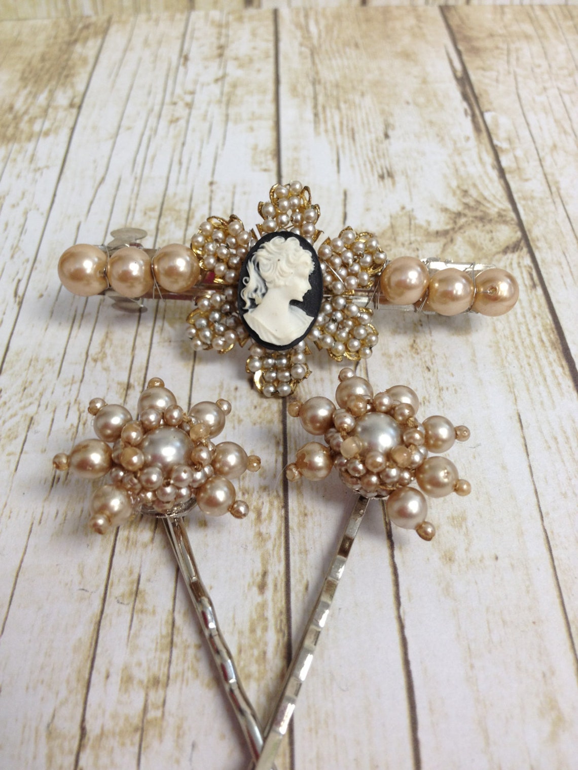 Victorian Inspired Hair Accessories 7 Piece Set Etsy