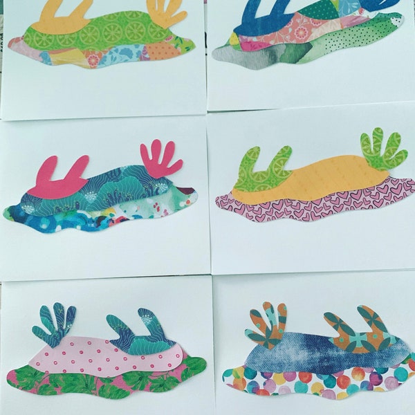 Nudibranch Sea Slug Marine Invertebrate Blank Notecards 6ct.