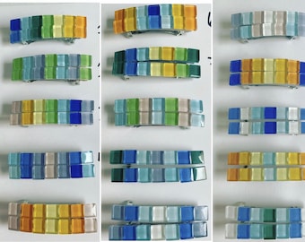 Glass Tile Mosaic Barrettes
