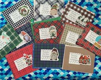 Gnome for the Holidays Sentiment Inside Merry Christmas & Happy New Year Holiday Cards Christmas Cards Holiday Gnome Cards 11 ct