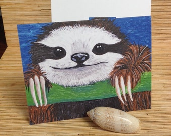 Sloth Blank Notecards