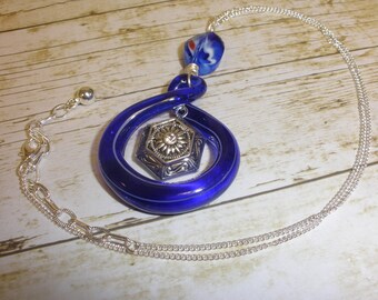 Cobalt Blue Figure 8 Necklace