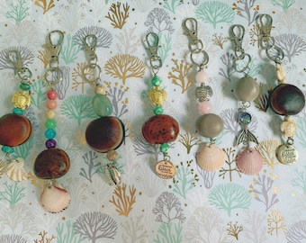 Sea Bean Sea Turtle Mermaid Zipper Pull Key Chains
