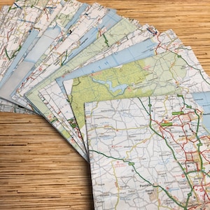 England,Scotland & Ireland Recycled/Upcycled A2 Handmade Envelopes 11 ct.