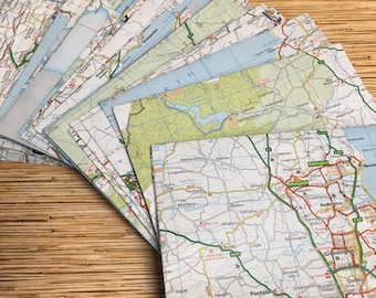 England,Scotland & Ireland Recycled/Upcycled A2 Handmade Envelopes 11 ct.