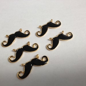 Mustache Enamel Charms image 1