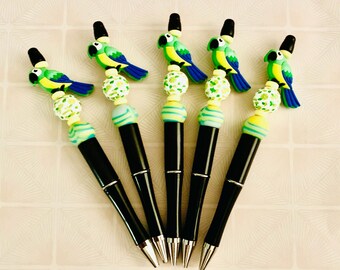 Parrothead Jimmy Buffett Green Parrot Lime Slice Novelty Pen Stocking Stuffer Friendship Gift Teacher Gift Journaling Writing Utensil Pen