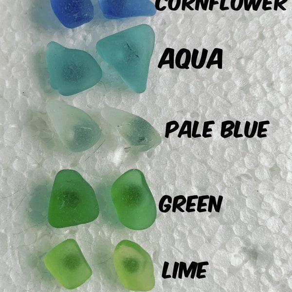 Hawaiian Sea Glass Stud Earrings from the North Shore of Oahu