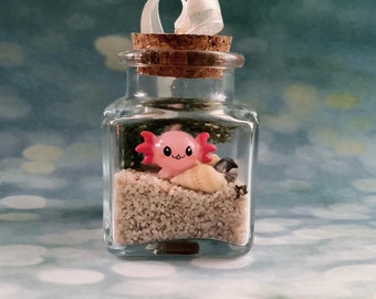 Axolotl Terrarium Christmas Ornaments