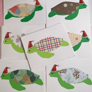 Sea Turtle Christmas Cards White 7 ct