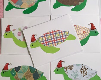 Sea Turtle Christmas Cards White 7 ct
