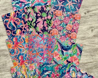 Tarjetas de notas en blanco con temática de vida marina con sobres y diseño de resort de Key West Palm Beach, 12 unidades