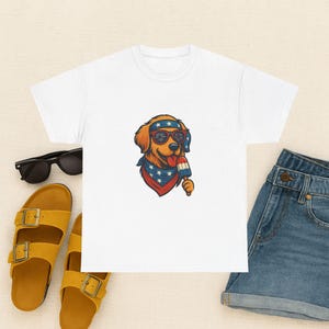 Maglietta patriottica per cani del 4 luglio, maglietta per cani degli Stati Uniti per il 4 luglio, outfit per barbecue estivo, regalo per il giorno dell&#39;indipendenza, America