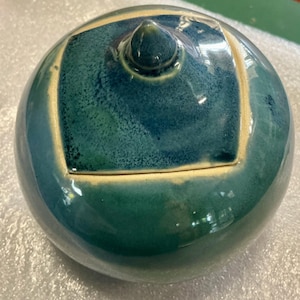 Hand crafted ceramic sugar bowl orb.