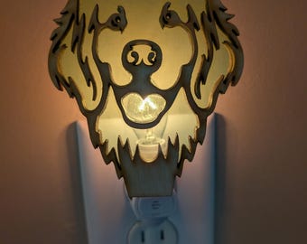 Handmade Golden Retriever Night Light – Custom Dog Breed Decor
